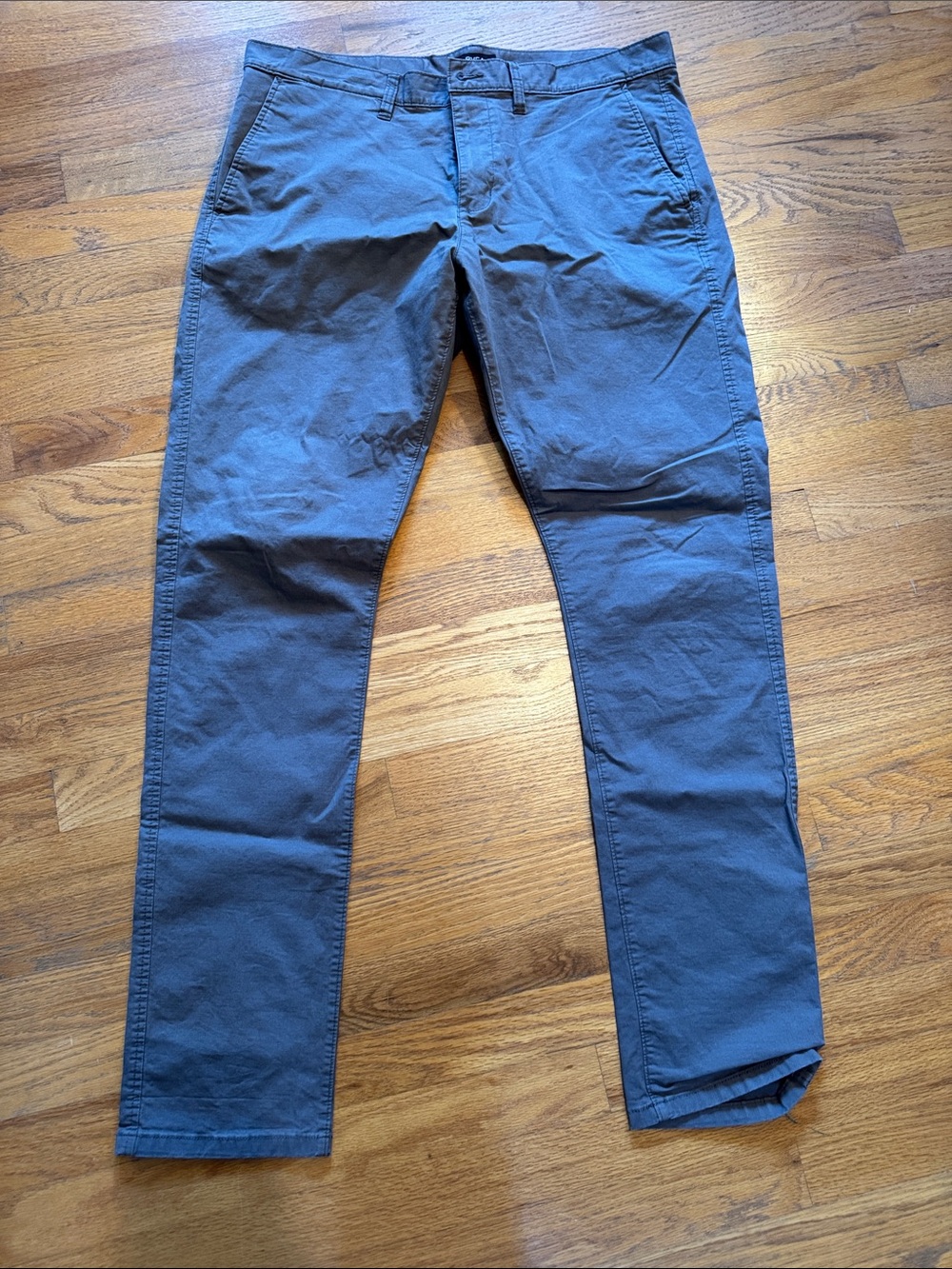RVCA Men's Slim Chino Pants in Slate Blue, Size 34